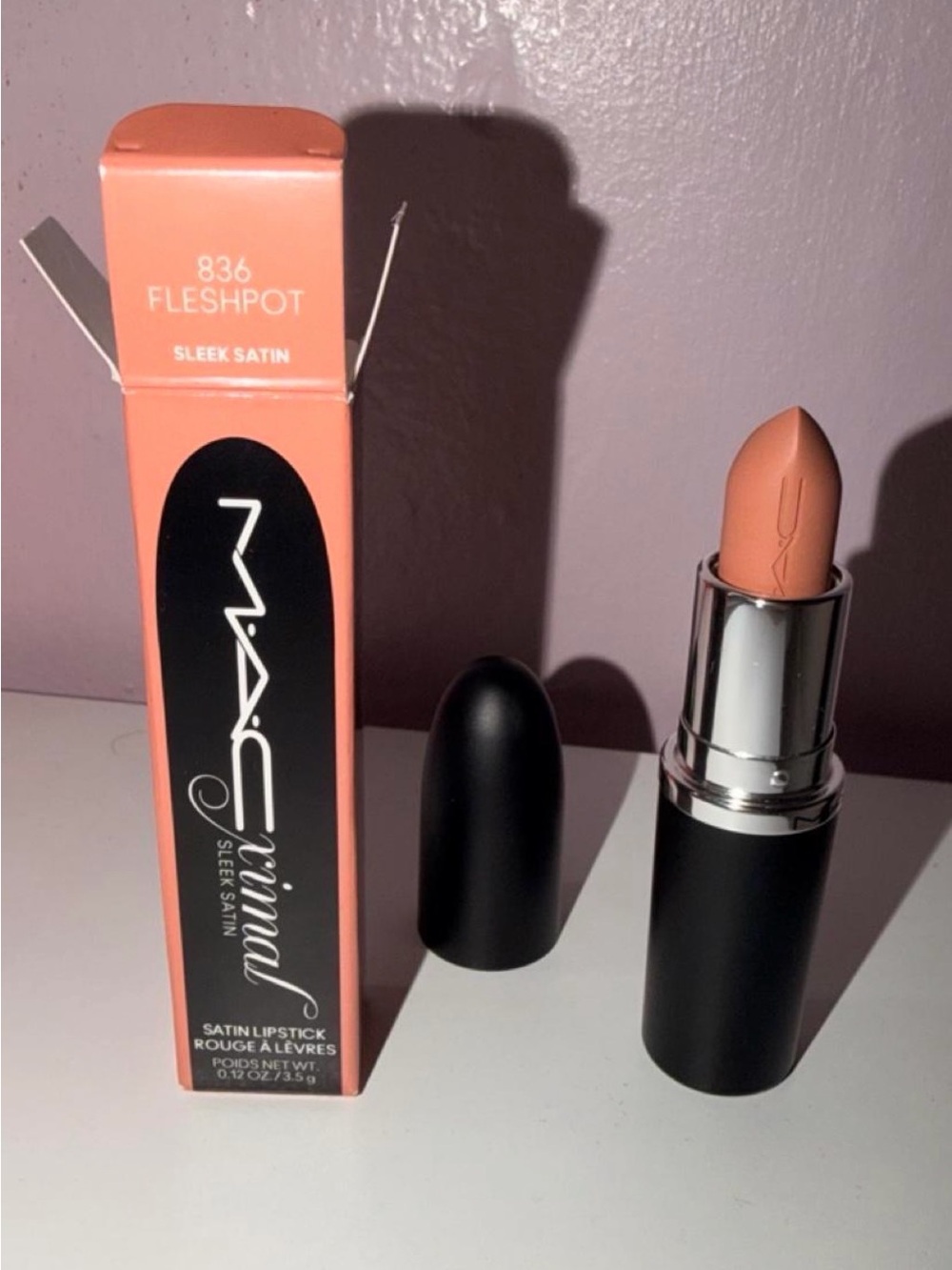 MAC Cosmetics Satin Lipstick 836 Fleshpot - Peachy Nude